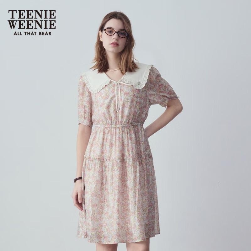 Teenie Weenie Women's Doll Collar Floral Tencel Blend Dress