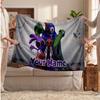 Rainbow Friends Personalized Flannel Blanket, Custom Printed Text Name, Warm Soft Blanket For Couch Bed