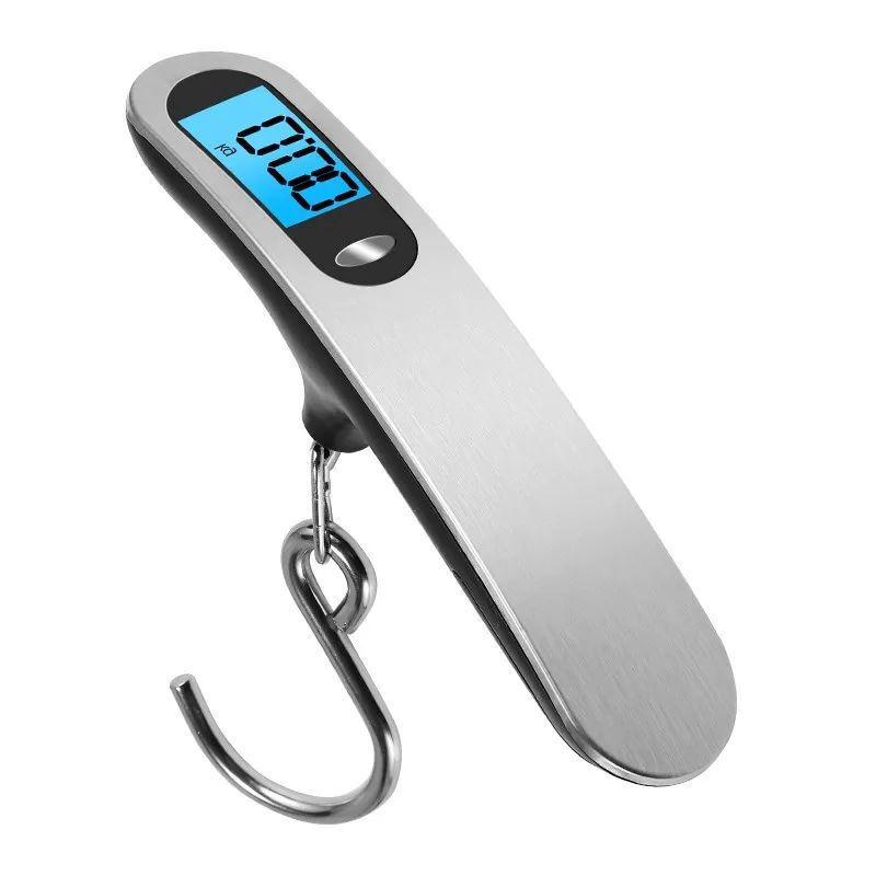 Stainless Steel Portable Handheld Electronic Scale 50kg for Luggage, Fishing, and Groceries