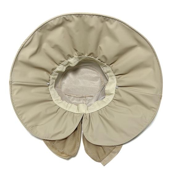 Fisherman Hat Three-Dimensional Large Bow Mesh Fabric Full Face Sun Protection Hat