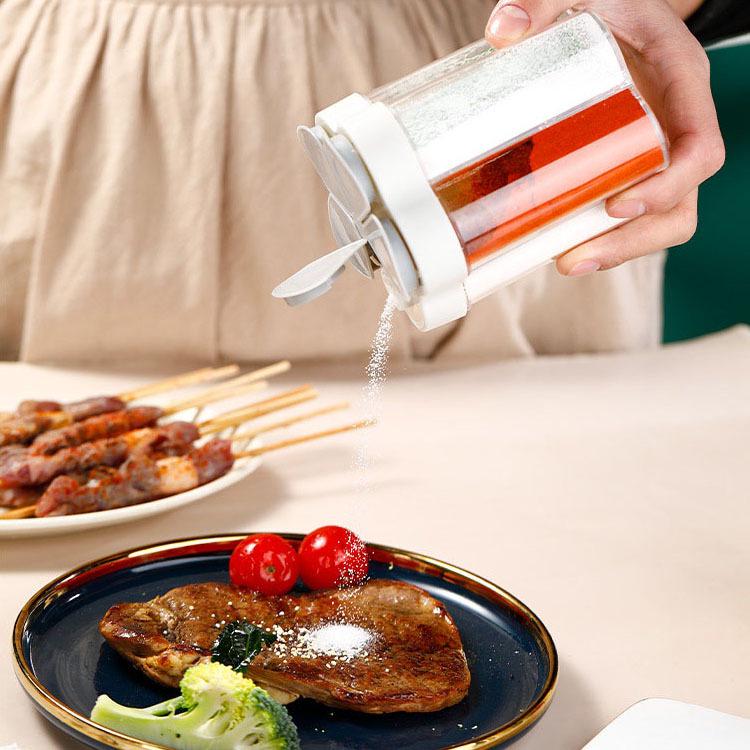 Five-in-One Spice Jar Set: Compartmentalized, Sealed Storage with Controllable Pour Lids