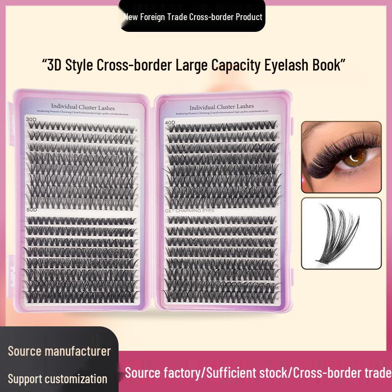 Mixed Set of Dense Curly False Eyelashes - 30D40D50D Single Cluster 8-16mm