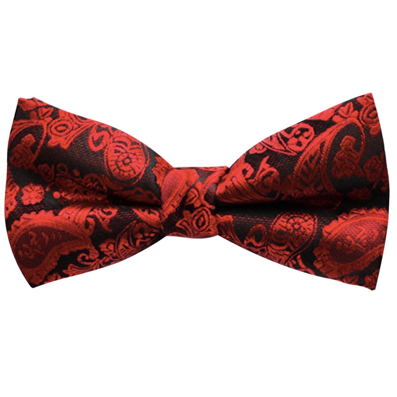WHITE FANG Bow Tie - Stylish Patterned Bow Tie for Business, Dress, Formal, and Wedding Occasions - Men s NC019 (09: Red w9)