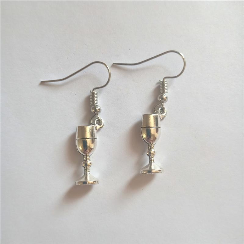 

Серьги из бокалов для вина, серьги с подвесками в виде чашек, винтажные украшения, креативные ювелирные серьги, рождественские серьги, частичный подарок для женщин