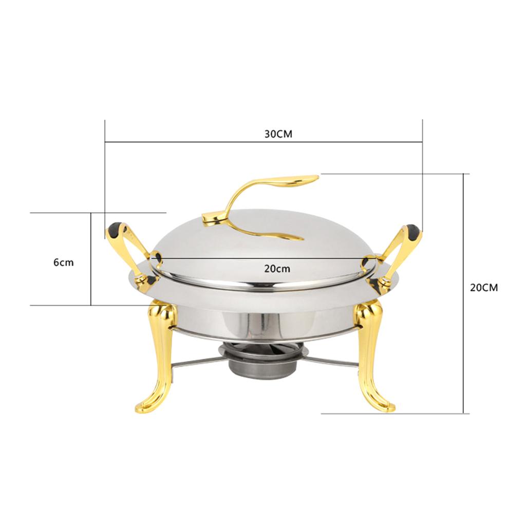Stainless Steel Chafing Dish Portable Anti Scald Handle Cooking Utensil for Outdoor Backpacking Commercial Barbecue Travel