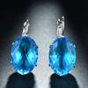 Water Drop Earrings Women Crystal Multicolor Temperament Shiny Zircon Earrings Fashion Attend Banquet High Quality