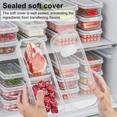 1/3/6Pcs Food Fruit Storage Box Multiple Compartments BPA Free Transparent Design Portable Refrigerator Freezer Organizer
