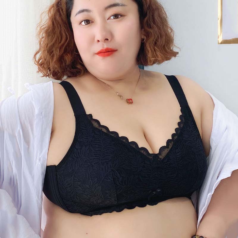 

Женское нижнее белье больших размеров без ободков, вспомогательный бюстгальтер для поддержки груди, легкий, дышащий и удобный 34/75 чёрный