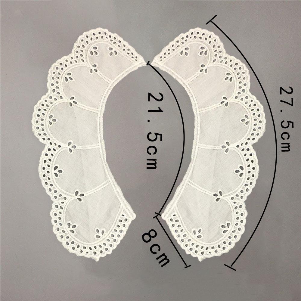 Listed White Cotton Cloth Engraved Lace Collar Diy Embroidery Decorative Clothes Neckline Sewing Clothing Accessories