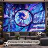Wall Hanging Tapestry Custom NameSonic Pattern Personalized Printed Fabric Wall Decor