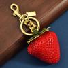 Simulation Strawberry Bag Pendant Cute Car Keychain Bag Accessories Strawberry Fruit Pendant Holiday Gift