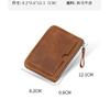 Genuine Leather Zipper Coin Purse for Men Credit Card Holder Mens Coin Purses Cash Change Wallet Car Smart Holder Money Pouch