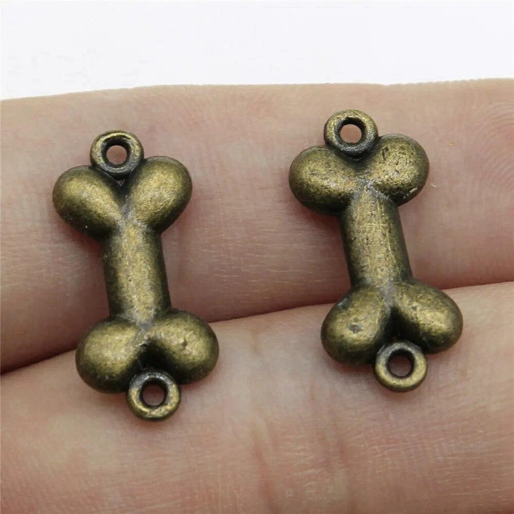 

Подвески из собачьей кости, украшения, милые ювелирные материалы A08-4pcs-15x15mm