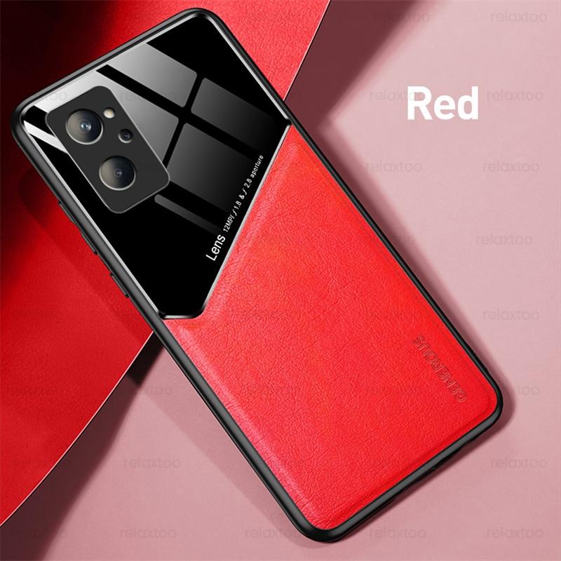 

Leather Car Magnetic Holder Cover For Realme 9 Pro Plus Pro+ ProPlus Realme9 9Pro+ 5G Soft Frame Shockproof Coque Realmi 9i Case for Realme 9 5G EU