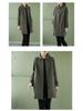 Women's Plus-Size Washed Cotton Trench Coat, Mid-Length, Loose Fit, Korean Style, for Spring and Autumn.