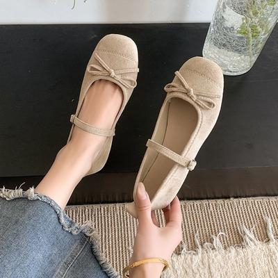 Gentle Bow Mary Jane Shoes Spring and Autumn 2025 French Style Foreign Style New Dopamine Commuter Fairy Flat Shoes