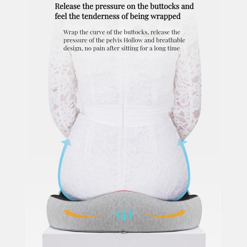 Office Seat Cushion Backrest Integrated Seat Cushion For Lumbar Support Pressure Relief Memory Foam Seat Cushion