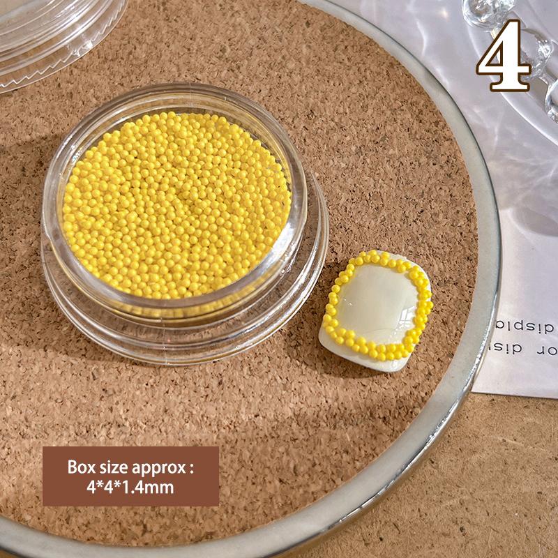 Nail Art Colored Beads Micro Mini Micro Iridescent Nail Charms Glitter Nails Art Tiny Bead Nail Art Pearls For Nail Decor