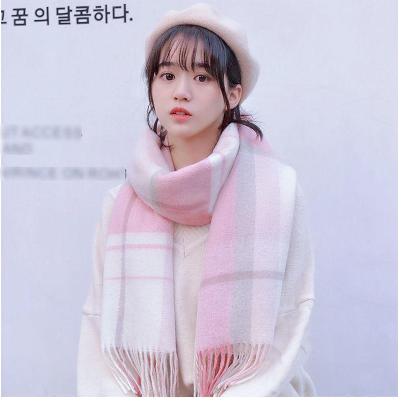 Dámské kostkované šátky, zesílené teplé šátky pro muže a ženy v zimě teplé šátky