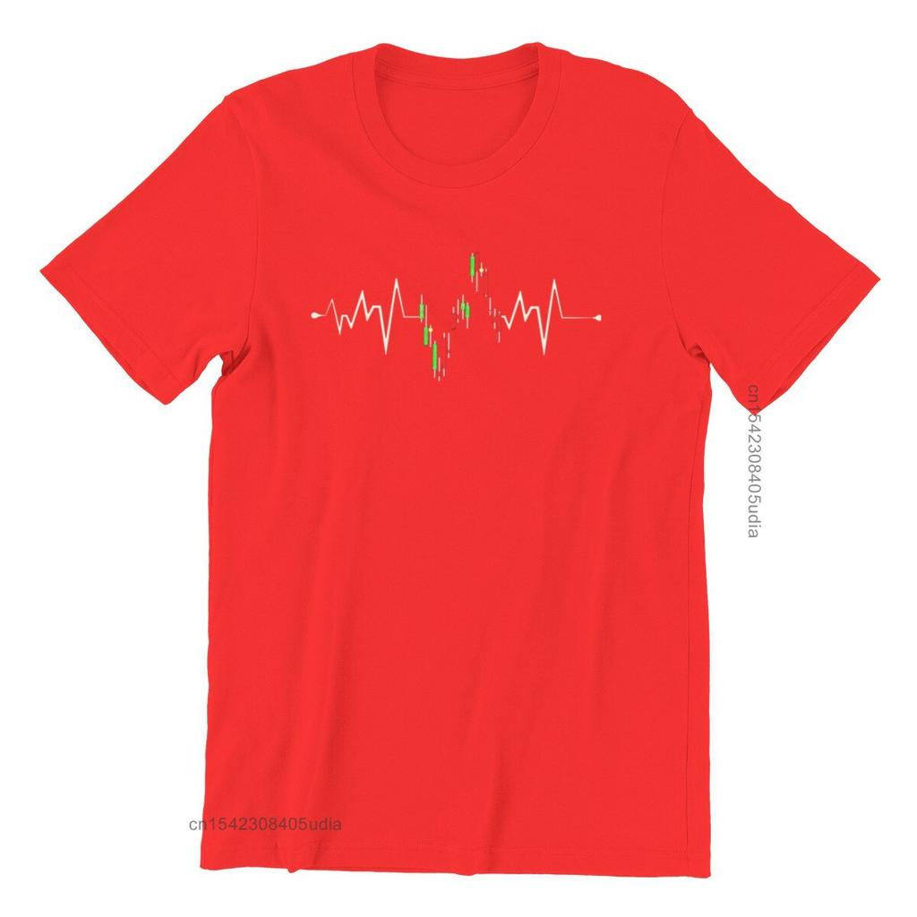 Stock Ekg Investor Trader Heartbeat Stock Market Unisex Jersey T-Shirt Printing Rife Mens Top T-Shirts Custom