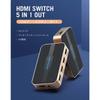 VENTION Dystrybutor HDMI Selektor 5 Wejść 1 Wyjście Konwerter 4K Wiele Urządzeń Łatwe Przełączanie Konwersja Przełącznik