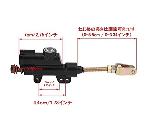 NATRUSS Motorcycle Rear Hydraulic Brake Master Cylinder Pump Rear Brake