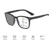 Unisex Folding Multifocal Reading Glasses Women Smart Foldable Pochromic Eyeglasses Men Square Portable Far Sight Sunglasses