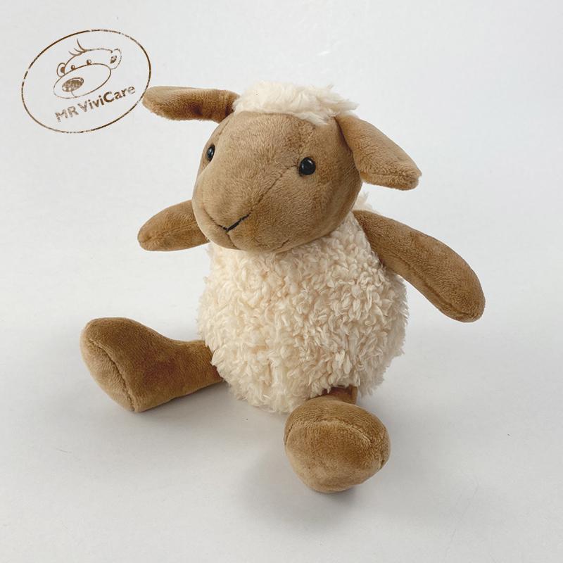 20cm Cute Alpaca Plush Doll Soft Cotton Stuffed Animal Toy For Kids Sleeping Partner Birthday Gift