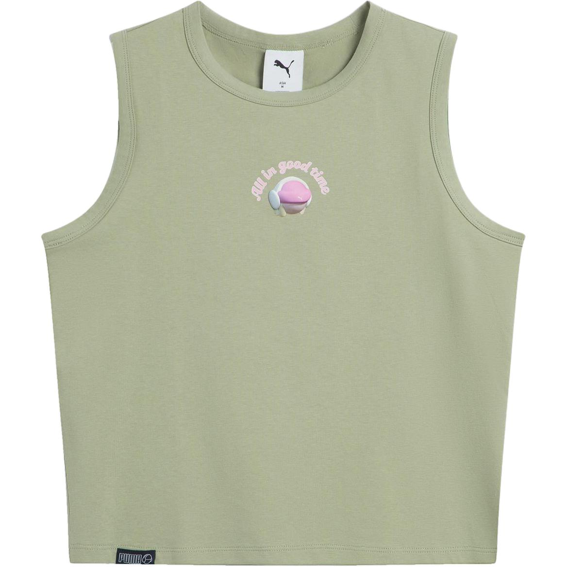 

Puma Fashionable Comfortable Sleeveless Knit Round Neck Vest Women tops 634797-82 M