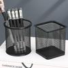 Student Desk Iron Pen Holder: Creative, Wear-Resistant, Large Capacity Eyebrow Pencil Storage.