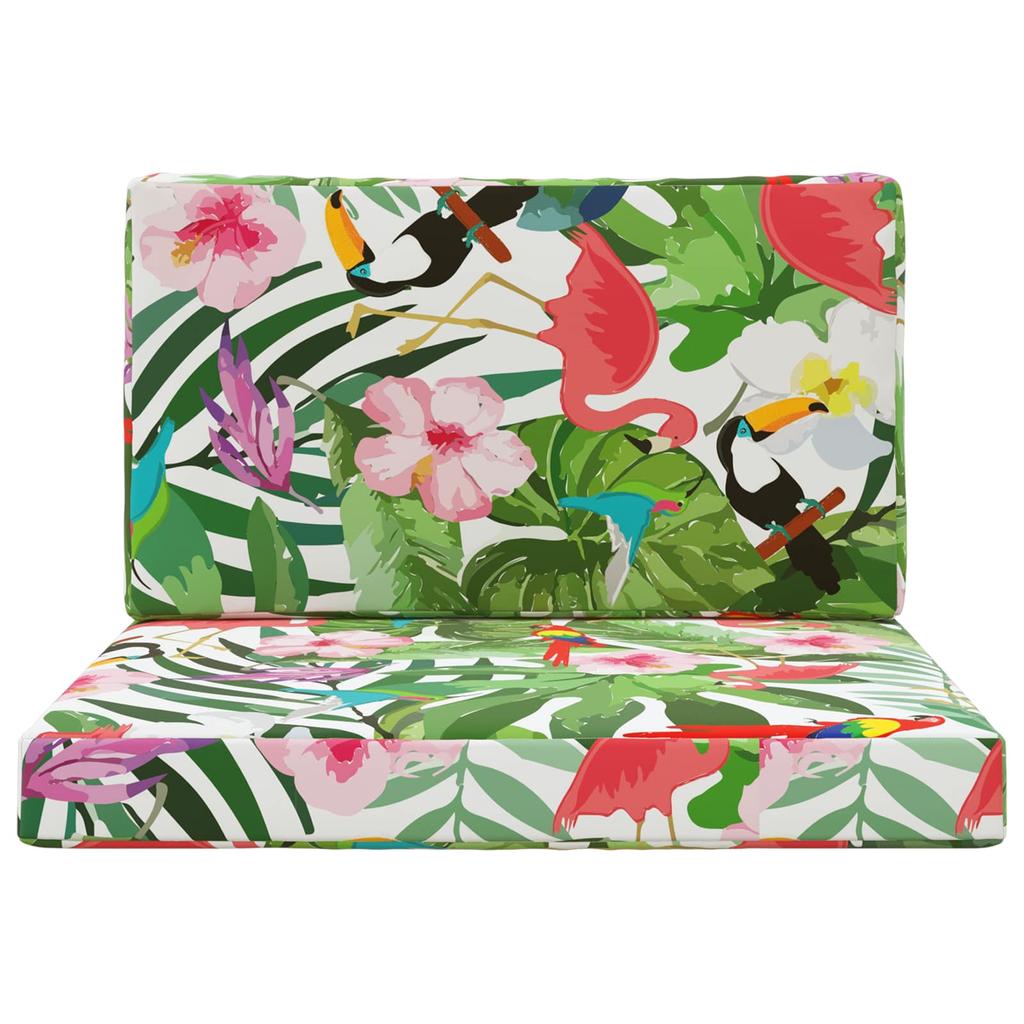 Outdoor Sofa Cushions 2 Pcs Multicolored Polyester
