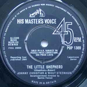 

7inch Record JOHNNY CHRISTIAN, WOUT STEENHUIS - The Little Shepherd POP1369 His Master s Vo 1964 UK Pop Used
