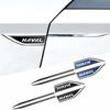 Car Body Fender Side Metal Chrome Zinc Alloy Knife Side Sticker For Haval H6 Dargo M6 H9 H6S F7 F7X Jolion DOG XY H2 H3 H5 H7 H8