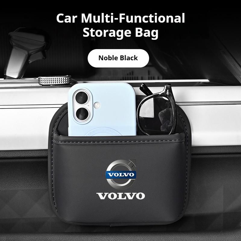 

1 Pack Adhesive Car Storage Bag for Volvo XC90 XC60 V50 S60 V70 V60 V40 S90 Olestar AWD - Detachable Auto Organizer Accessory чёрный