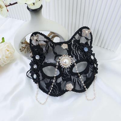 Halloween Cosplay Sexy Fox Mask Lace Eye Mask Animal Mask Half Face Women Sexy Cat Mask For Couple Masquerade Ball Party Game