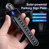 Temporary Parking Card Magnetic Car Phone Number Plate Solar Energy Car Accessories with LED Light Parking Phone Number Plate