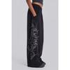 Gray Vintage Graphic Print Pants Wide Leg American Style Jogging Loose Sweatpants Harajuku Hip Hop Streetwear New