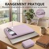 Housse pour Ordinateur 15" - Doule Rangement Compatible avec MacBook Air Lenovo HP - Violet