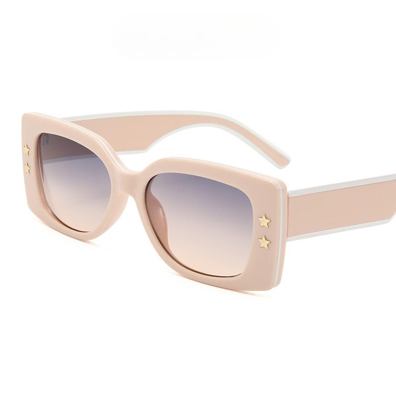 Gafas de Sol de Marco Grande de Celebridad en Línea Corrector Liso Gafas de Sol para Exterior Camping Fiesta Foto Gafas de Sol.