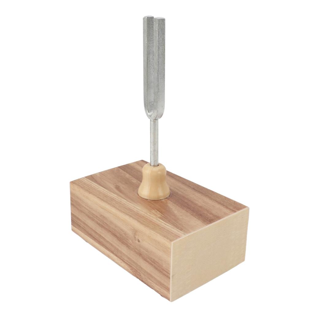 Tuning Fork Set with Wooden Resonator Box Rubber Hammer 512HZ Steel Singing Tone for Healing Yoga Me