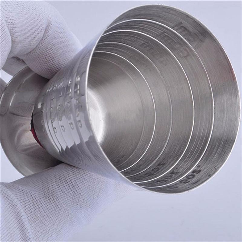 1PCS Measuring Cup Cocktail Shaker Stainless Steel Liquid Mini Espresso Shot Glass Silver Bar Kitchen Accessories