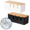 ABS Cable Box Cable Management Box Easy Access Slots Minimalist Aesthetic Removable Components For Electronics