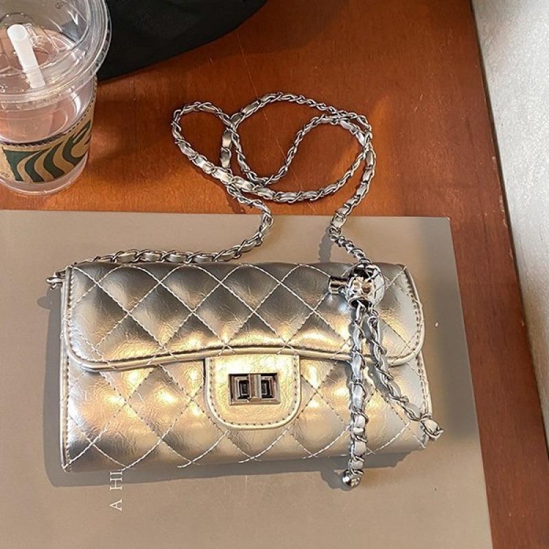 

Tooxika Hot Style Diamond Chain Bag Crossbody Bag Solid Color New Shoulder Crossbody Handbag