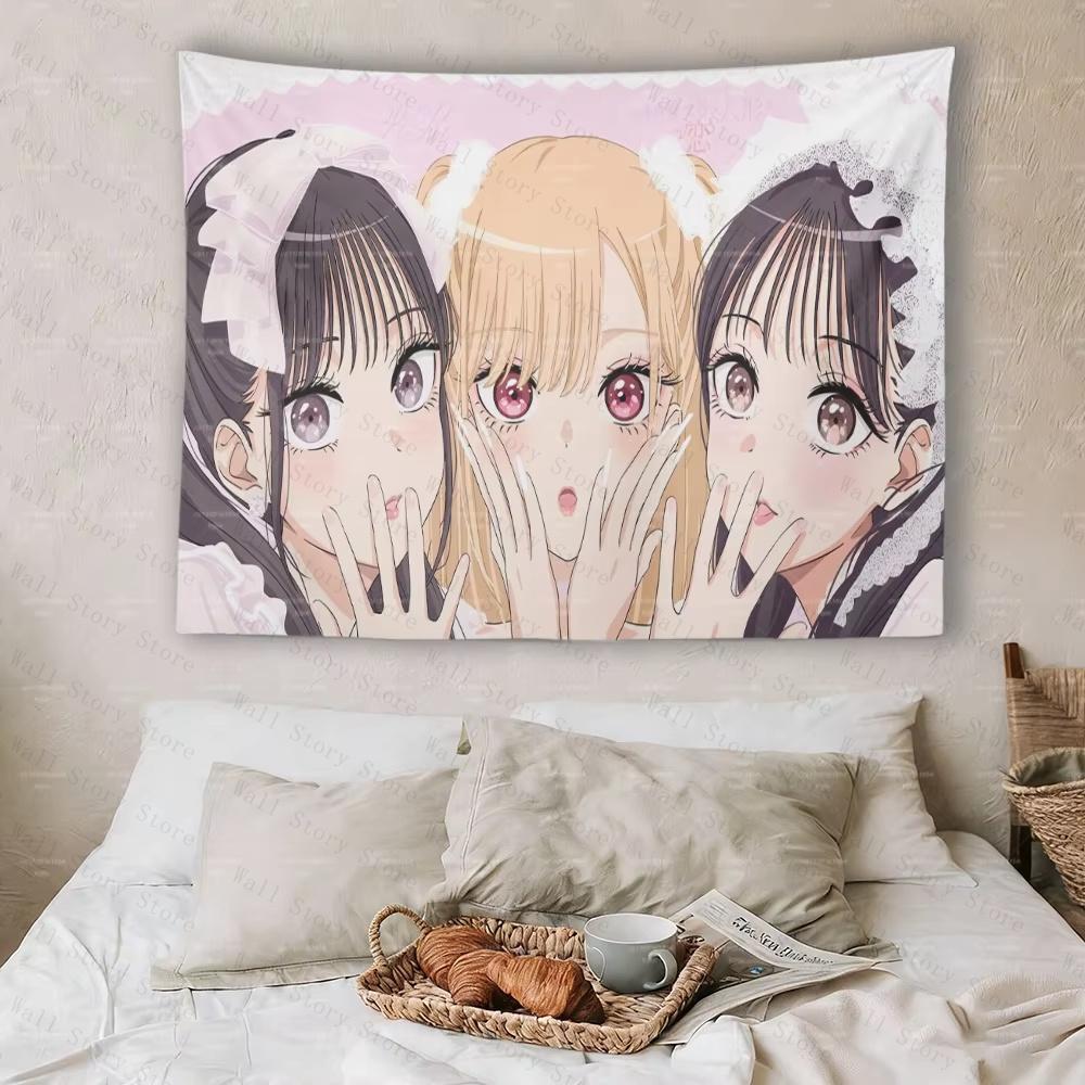 

Anime Cute My DDressUp Wall Tapestry Hippie Flower Art Wall Hanging for Dorm Bedroom Decor Tapestry Living Room Tapestry 74x94cm(29x37in)