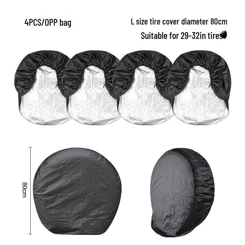 Car Spare Tire Protective Cover - Sunproof & Dustproof 190T Polyester Taffeta Storage Bag
