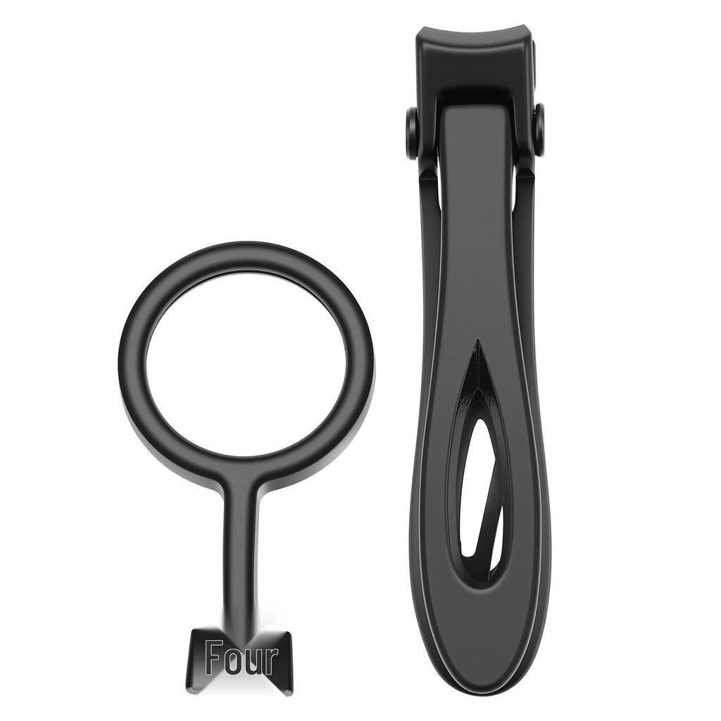 Large Opening Nail Clippers with Auxiliary Magnifying Glass for Elderly & Hard Nail Grooves