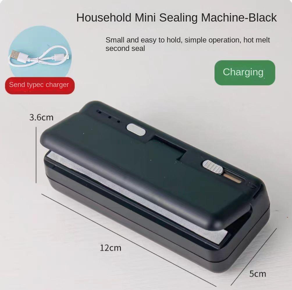 

Plastic Bag Sealer Heat Bag Sealing Machine Handheld Vacuum Food Sealer Thermal Plastic Bag Sealants Rechargeable Heat Sealer чорний
