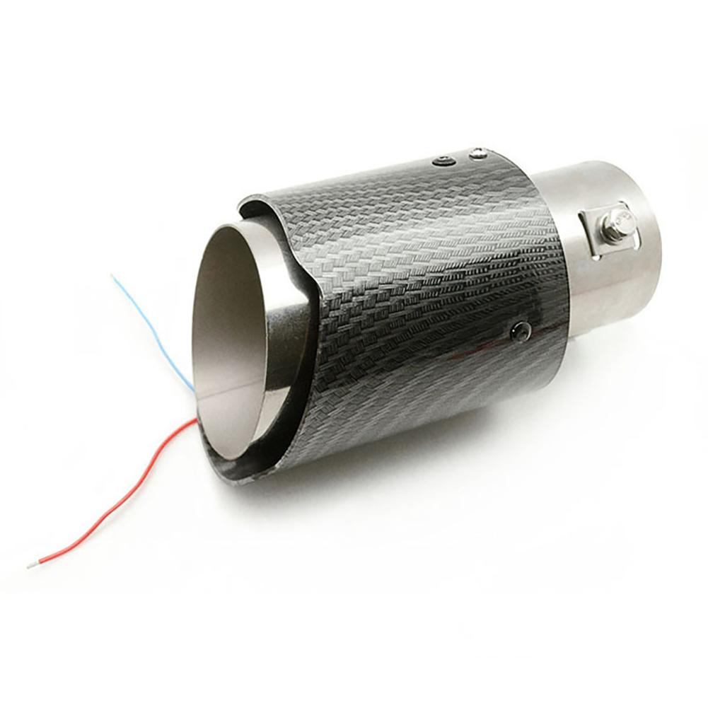Luminous Led Exhaust Muffler With Led Colorful Lights Easy Installation Carbon Fiber Car Tail Pipe Light Muffler Exhaust Systems