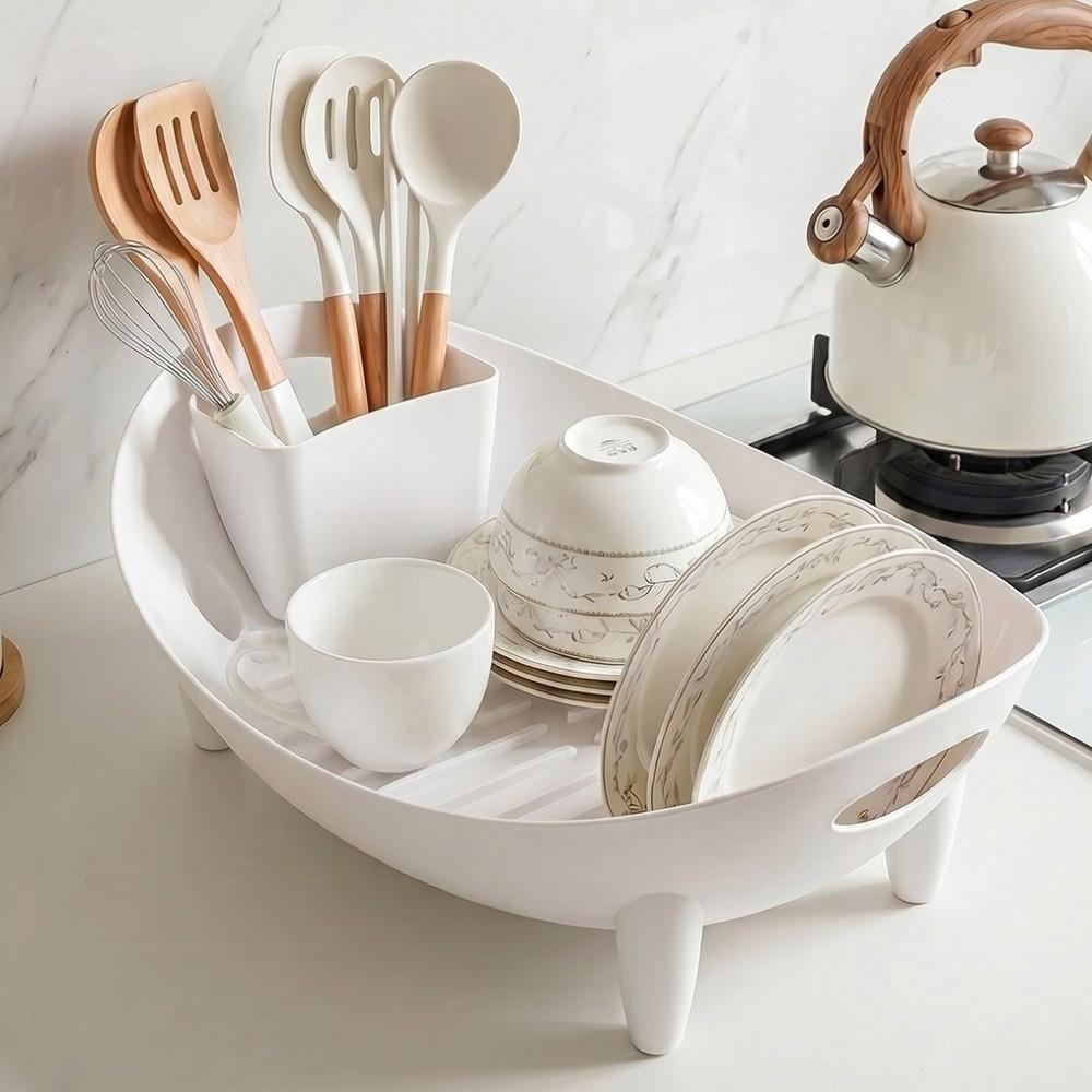 Plastic Oval Shaped Drainer Drainage Bowl Utensil Holder Multipurpose Vegetable Basket  Camping
