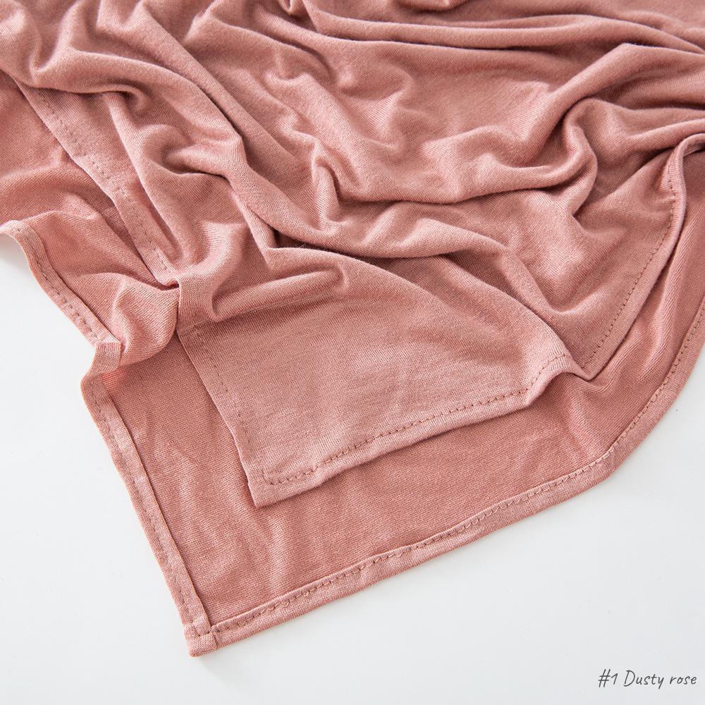 High-Quality Malaysian Modal Cotton Jersey Scarf with Rolled Edge